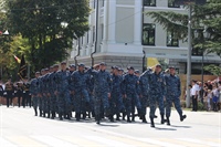 Сотрудники Управления исполнения наказаний Министерства юстиции РЮО приняли участие в военном параде, посвященном празднованию 31-й годовщины Республики Южная Осетия 